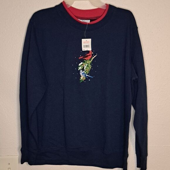 M&C Sportwear red cardinal sweatshirt size large petite NWT - Picture 1 of 4